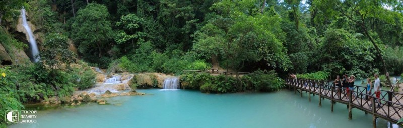 Водопад Куанг Си в Лаосе