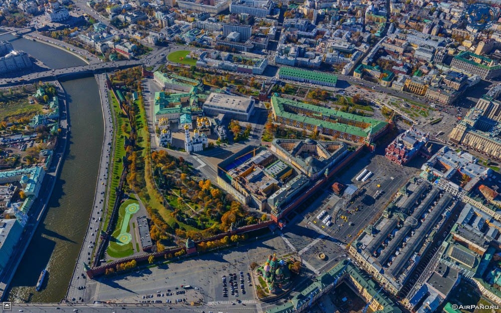Кремль москва с высоты птичьего полета