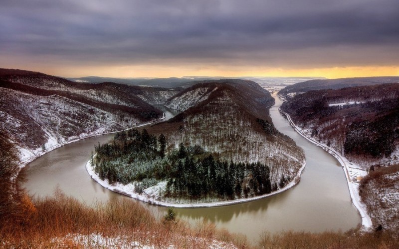 Петля реки Саар в Матлахе, Германия