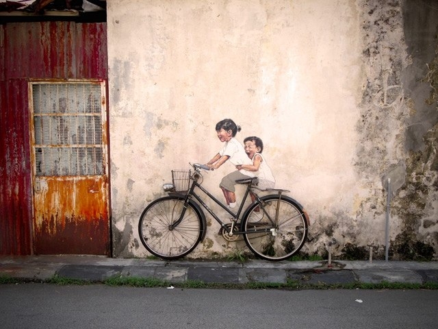 Интерактивные картины на улицах Малайзии.