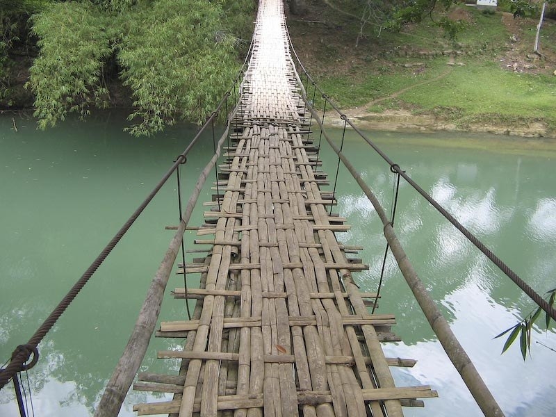 Loboc Hanging Bridge, Филиппины.