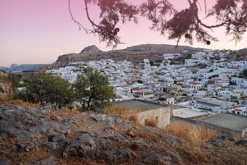 Город Линдос на греческом острове Родос