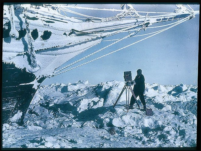 Цветные фотографии экспедиции Шеклтона в к Южному полюсу в 1914 году.