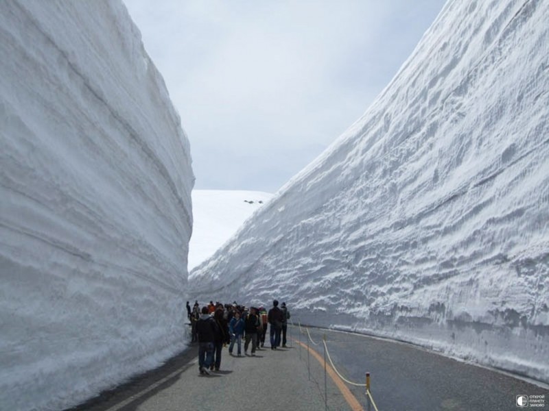 Снежные стены Японии