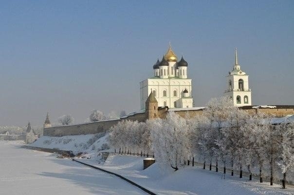 Зимний Псков, Россия. Зимний Псков, Россия.