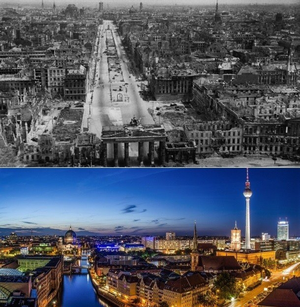 Фотографии городов из прошлого и настоящего, которые поражают воображение