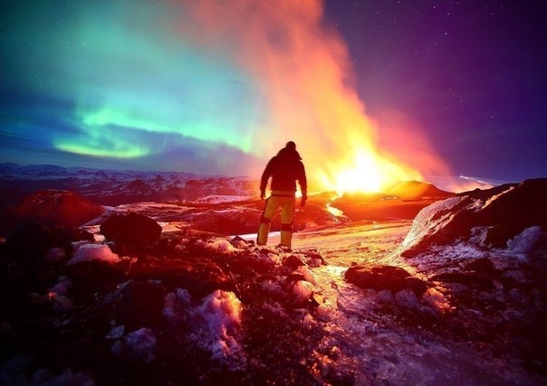 Ночи в Исландии, вулкан Эйяфьядлайёкюдль