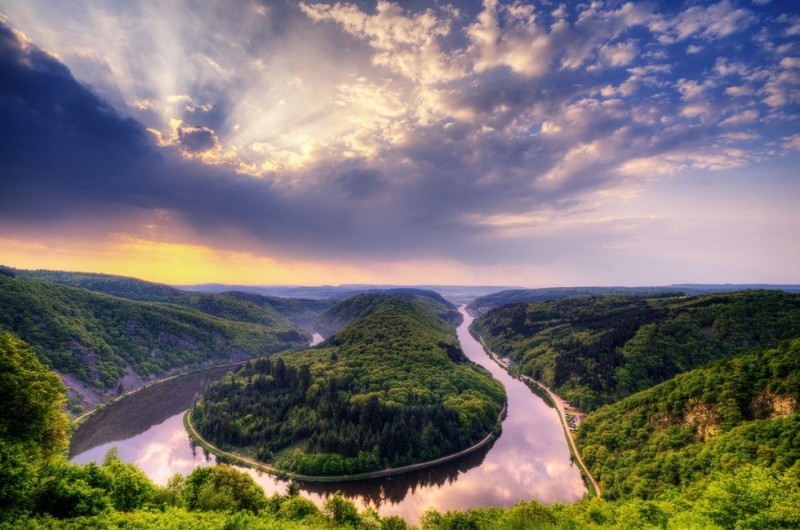 Петля реки Саар в Матлахе, Германия