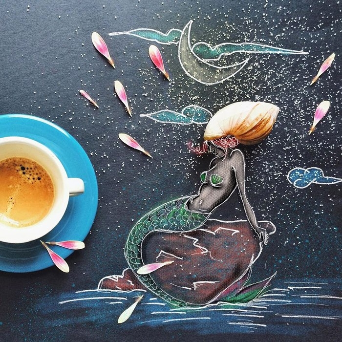Очаровательные рисунки, дополняющие утренний кофе