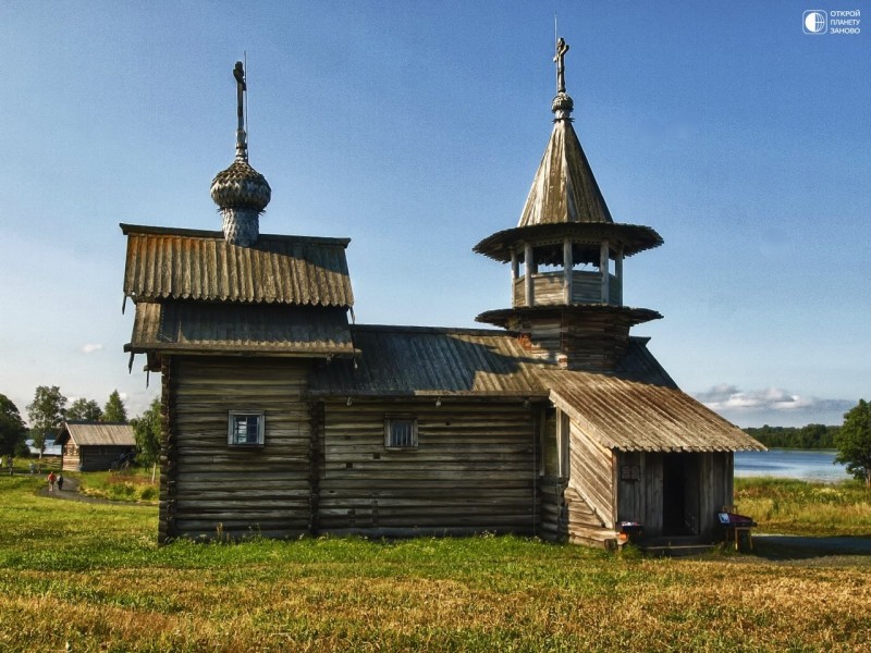 Памятники деревянного зодчества на острове Кижи в Карелии