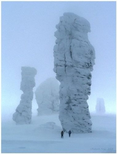 Столбы выветривания на плато Мань-Пупу-нёр (Коми)