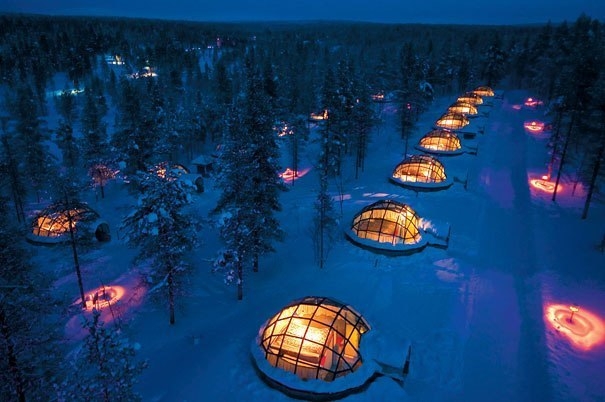 Отель Glass Igloo Village в Какслауттанен, Финляндия