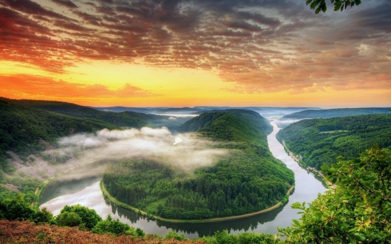Петля реки Саар в Матлахе, Германия