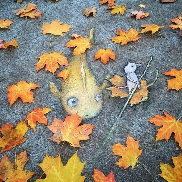 Милый и душевный стрит-арт от художника David Zinn