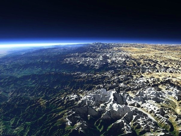 Гималаи, вид из космоса