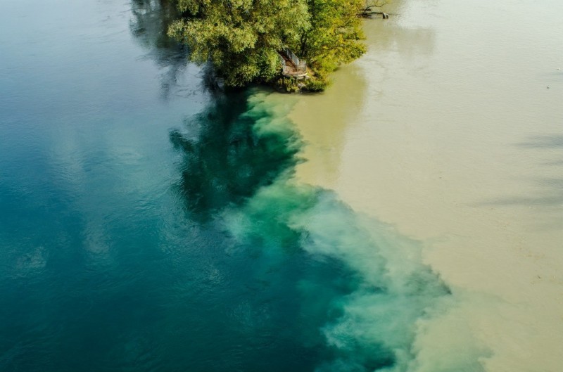 Женева. Слияние рек Рона (Rhône) и Арв (Arve). 2 Женева. Слияние рек Рона (Rhône) и Арв (Arve). 2