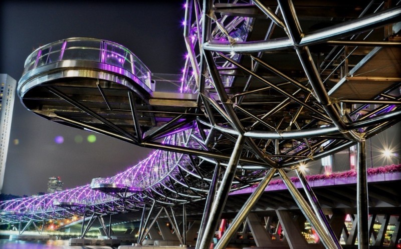 Мост, построенный по фен-шуй: Helix Bridge (Сингапур)