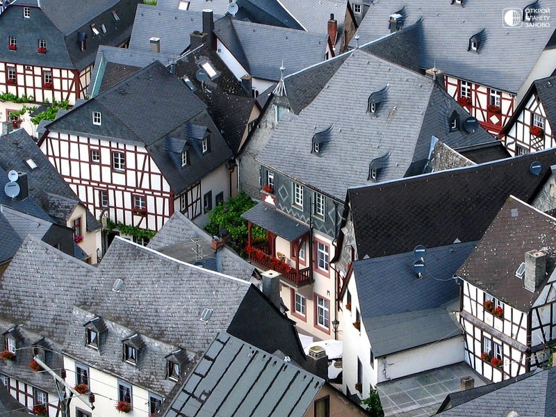 Крошечный и очень уютный городок Байльштайн (Beilstein), Германия