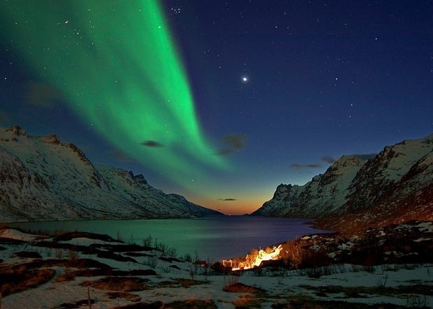 Северное сияние (Aurora Borealis) в Норвегии