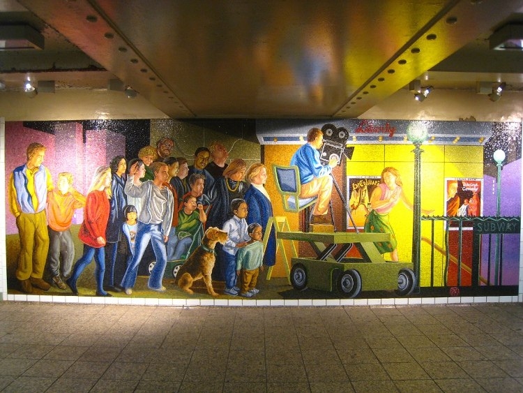 Подземное искусство в метро Нью-Йорка.